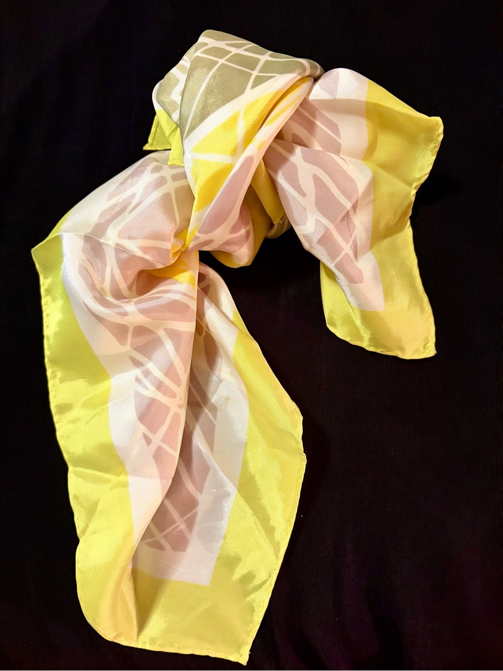 Vintage Yellow Print Twill Hand Printed Made in Japan. Vintage but New.
